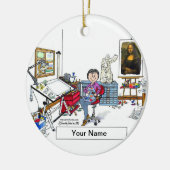 Artiest - Vrouwelijk Keramisch Ornament (Links)