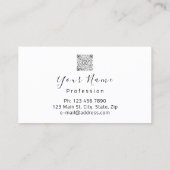 Artiest White Paars Lips Logo QR Code Logo Visitekaartje (Achterkant)