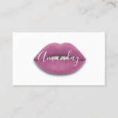 Artiest White Paars Lips Logo QR Code Logo Visitekaartje (Voorkant)