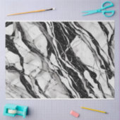 Artiest Zwart Wit Groot Abstract Marmer 1a Tissuepapier (Craft)