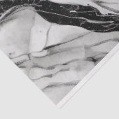 Artiest Zwart Wit Groot Abstract Marmer 1a Tissuepapier (Detail)