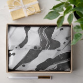 Artiest Zwart Wit Groot Abstract Marmer 1h Tissuepapier (Geschenk)