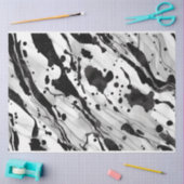 Artiest Zwart Wit Groot Abstract Marmer 1h Tissuepapier (Craft)