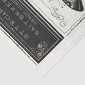 Artiest Zwart Wit Groot  Bloemen Decoupage Tissuepapier (Detail)