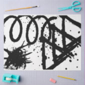 Artiest Zwart Wit Grote Abstract Loop Driehoek Tissuepapier (Craft)