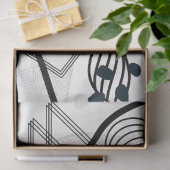 Artiest Zwart Wit Grote Abstracte Circulaire Textu Tissuepapier (Geschenk)