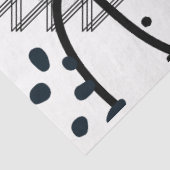 Artiest Zwart Wit Grote Abstracte Circulaire Textu Tissuepapier (Detail)