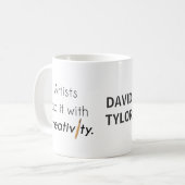 Artiesten doen het met creativiteit koffiemok (Voorkant links)
