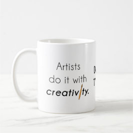 Artiesten doen het met creativiteit koffiemok
