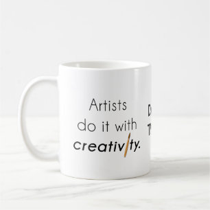 Artiesten doen het met creativiteit koffiemok