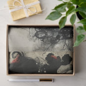 Artiesten Mixed Media Black Cream Grote Gezichten  Tissuepapier (Geschenk)