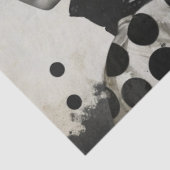 Artiesten Mixed Media Zwart Wit Grote Gezichten Tissuepapier (Detail)