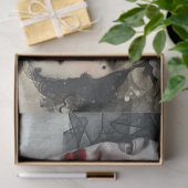 Artiesten Mixed Media Zwart Wit Grote Gezichten Tissuepapier (Geschenk)