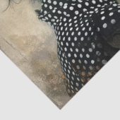 Artiesten Mixed Media Zwart Wit Ivoor Grote Gezich Tissuepapier (Detail)