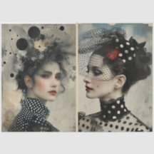 Artiesten Mixed Media Zwart Wit Ivoor Grote Gezich