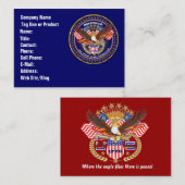 Artiesten op patriottisch of veteraan Uitzicht Visitekaartje (Voorkant / Achterkant)