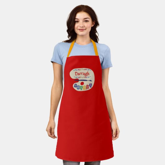 Artiesten palet schilderen mock Apron Schort (Gedragen)