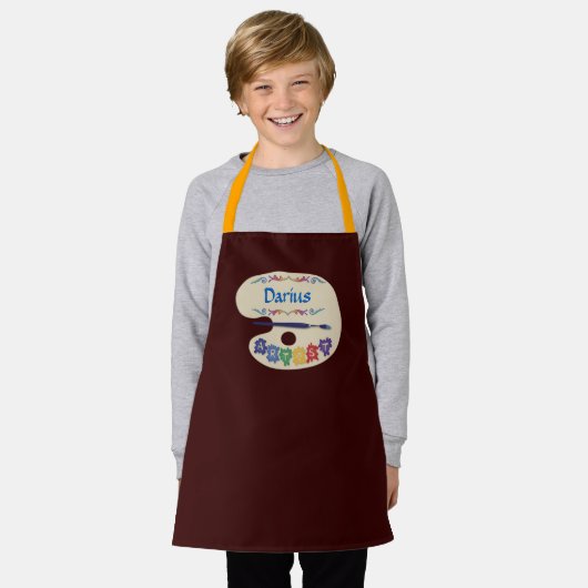 Artiesten Palette Kinder Paint Smock Schort (Gedragen)