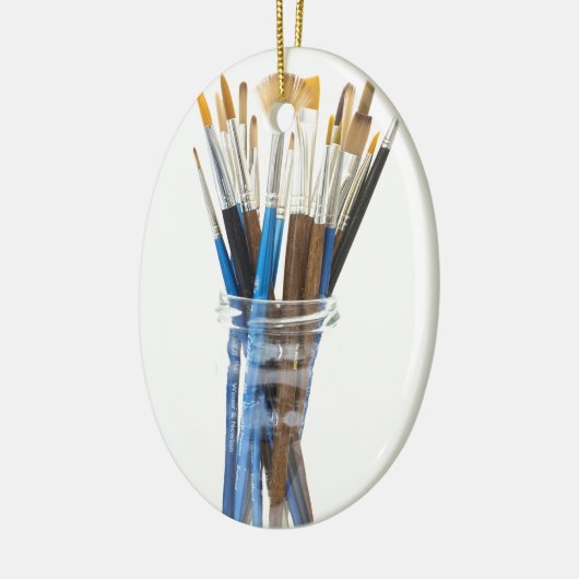 Artiesten penselen keramisch ornament (Links)