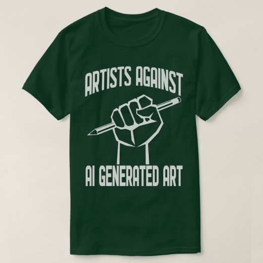 Artiesten tegen AI Generated Art T-shirt (Design voorkant)