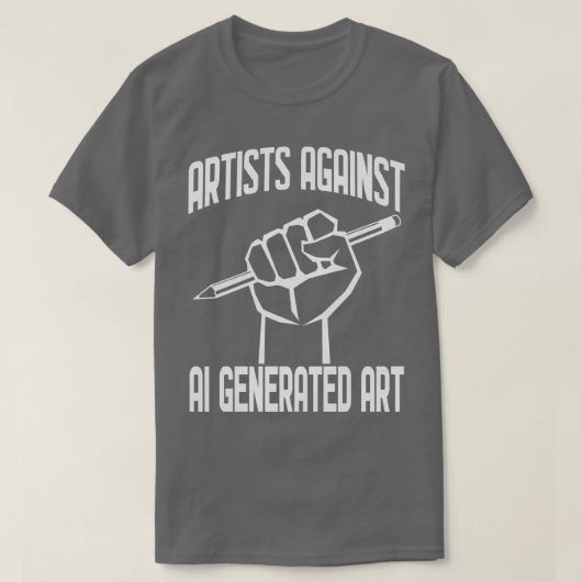 Artiesten tegen AI Generated Art T-shirt (Design voorkant)