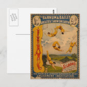 Artiesten van Barnum en Bailey/Trapeze Briefkaart (Voorkant / Achterkant)