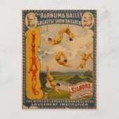 Artiesten van Barnum en Bailey/Trapeze Briefkaart (Voorkant)