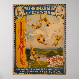 Artiesten van Barnum en Bailey/Trapeze Poster