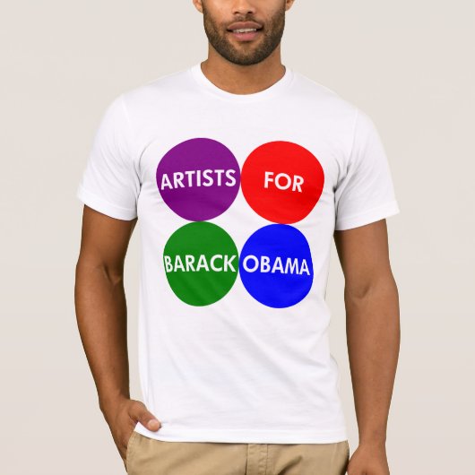 Artiesten voor Obama 2012 T-Shirt (Voorkant)