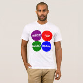 Artiesten voor Obama 2012 T-Shirt (Voorkant volledig)