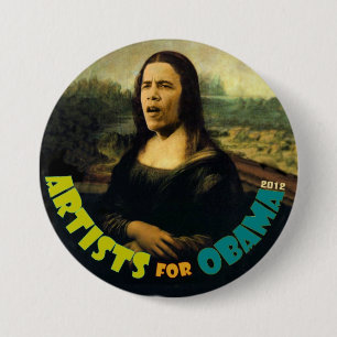 Artiesten voor Obama: De nieuwe Mona Lisa Ronde Button 7,6 Cm
