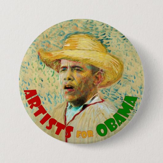 Artiesten voor Obama: Vincent Van Gogh Ronde Button 7,6 Cm (Voorkant)