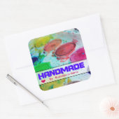 Artiesten Waterverf Paint Palette Handgemaakt Vierkante Sticker (Envelop)