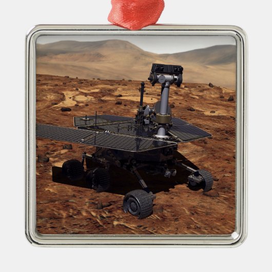 Artiesten weergave van Mars Rover 2 Metalen Ornament (Voorkant)