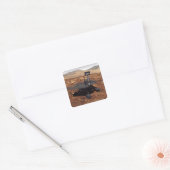 Artiesten weergave van Mars Rover 2 Vierkante Sticker (Envelop)