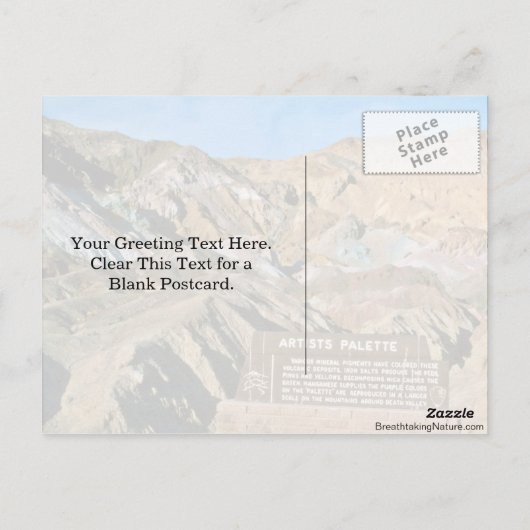 Artiestenpalet Briefkaart (Achterkant)
