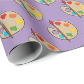 Artiestenpalet met verfborstel cadeaupapier (Rol Hoek)