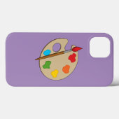 Artiestenpalet met verfborstel Case-Mate iPhone case (Achterkant (horizontaal))