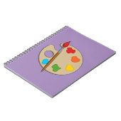 Artiestenpalet met verfborstel notitieboek (Linkerzijde)