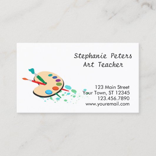 Artiestenpalet Visitekaartje (Voorkant)