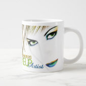 Artiestenvrouw van Makeup met piekdoek Jumbo Grote Koffiekop (Rechts)