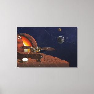 Artiest's Rendition of the Insight Lander. Canvas Afdruk