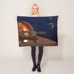 Artiest's Rendition of the Insight Lander. Fleece Deken