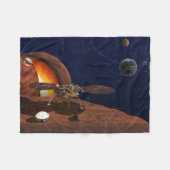 Artiest's Rendition of the Insight Lander. Fleece Deken (Voorkant (Horizontaal))