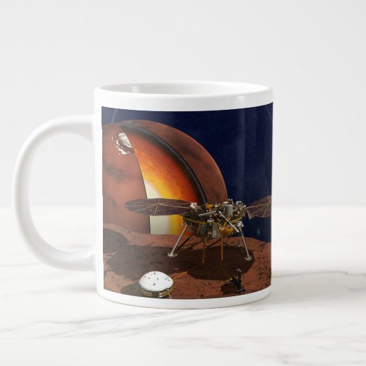 Artiest's Rendition of the Insight Lander. Grote Koffiekop (Links)