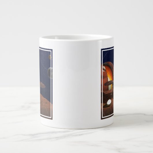 Artiest's Rendition of the Insight Lander. Grote Koffiekop (Voorkant)