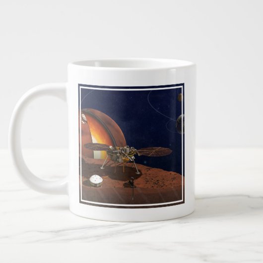 Artiest's Rendition of the Insight Lander. Grote Koffiekop (Links)