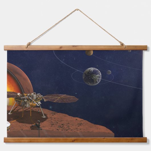 Artiest's Rendition of the Insight Lander. Hangend Wandkleed (Voorkant)