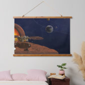 Artiest's Rendition of the Insight Lander. Hangend Wandkleed (Slaapkamer)