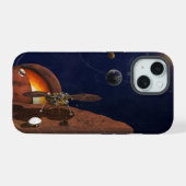 Artiest's Rendition of the Insight Lander. iPhone 15 Case (Achterkant horizontaal)